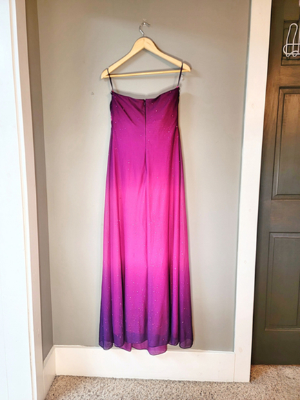 Beautiful Strapless Rhinestone Dress size - Picture 2 of 5